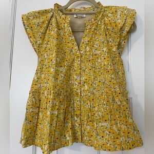 Yellow Floral Top